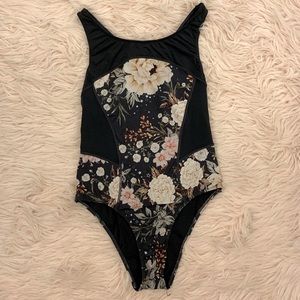 Farm Rio Lyrcra Floral Bathing Suit One Piece Large